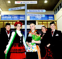 Create launch three routes for British Airways at London City Airport